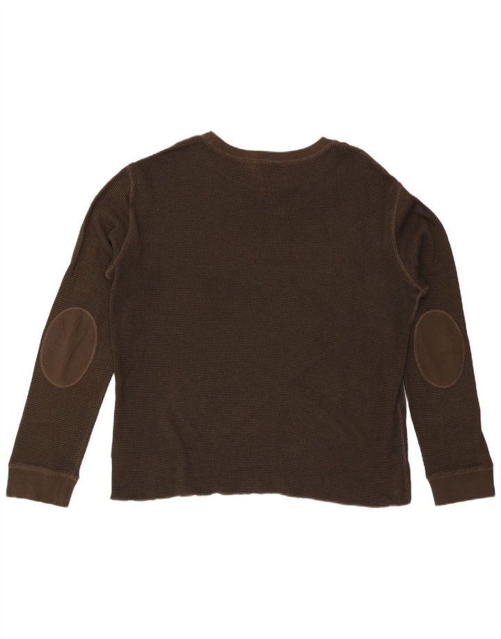 Hugo Boss Hombre Top Manga Larga 3XL Algodón Marrón