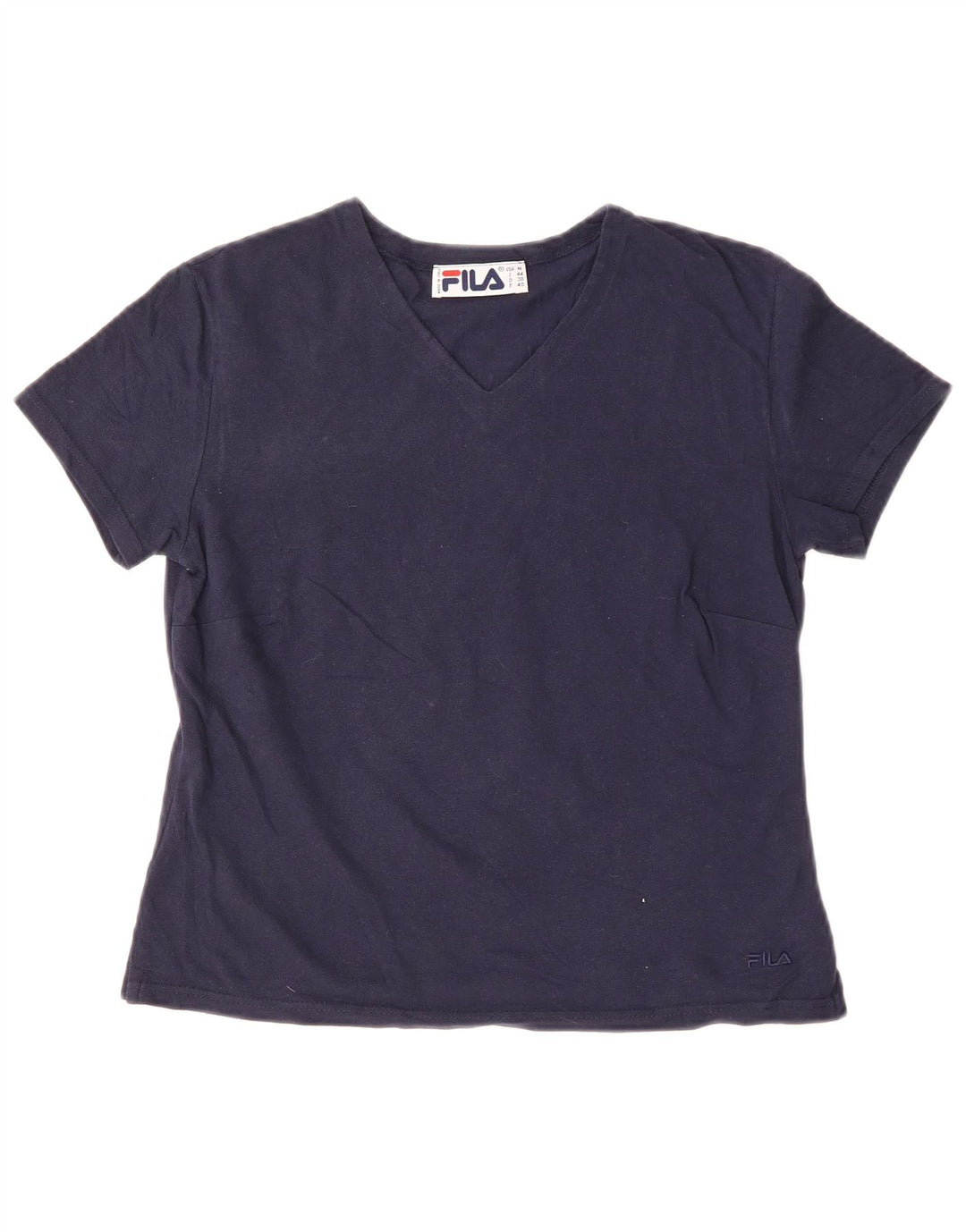 Camiseta FILA Mujer Top IT 44 Medium Azul Marino Algodón