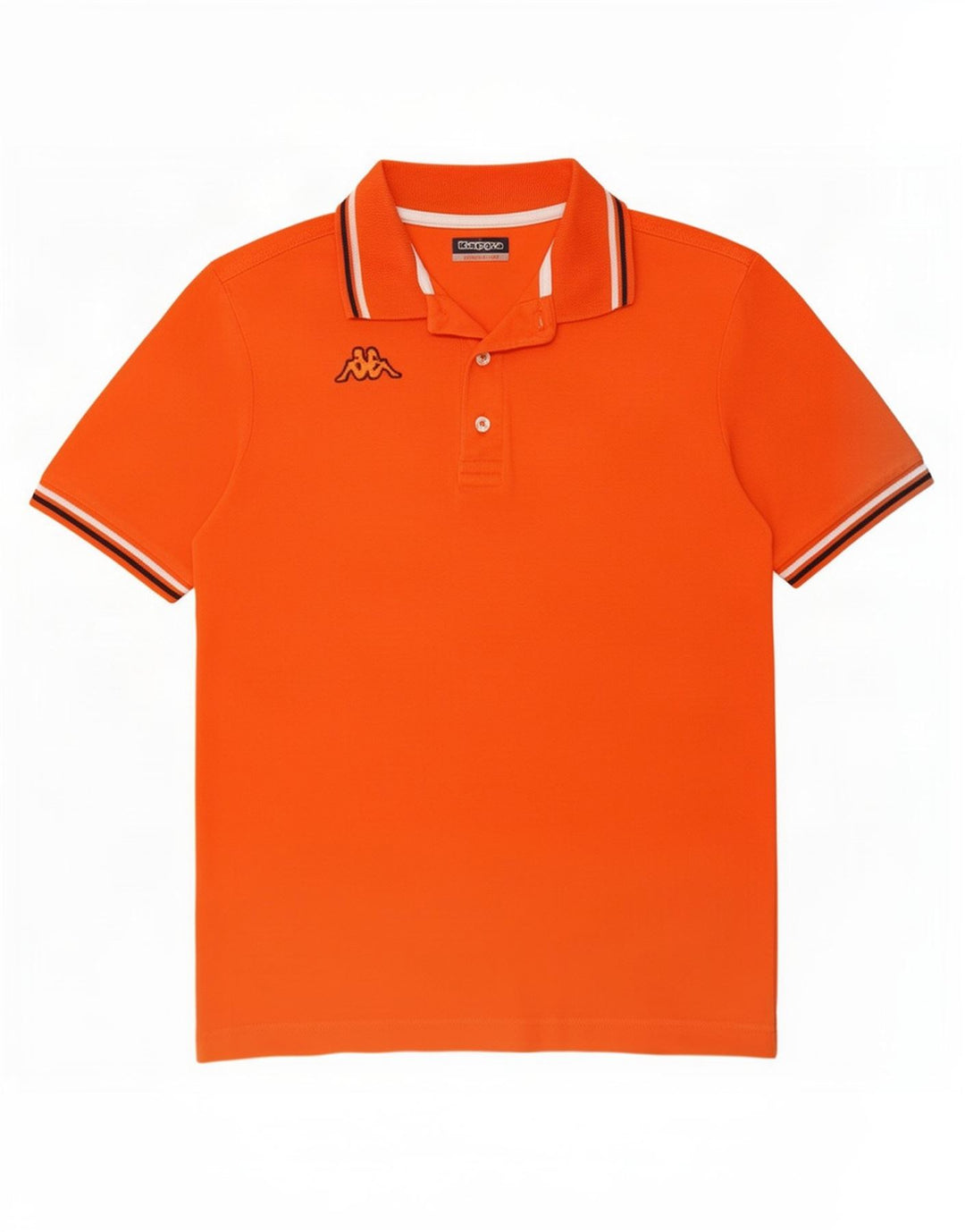 Polo Kappa Hombre Naranja Medio Algodón