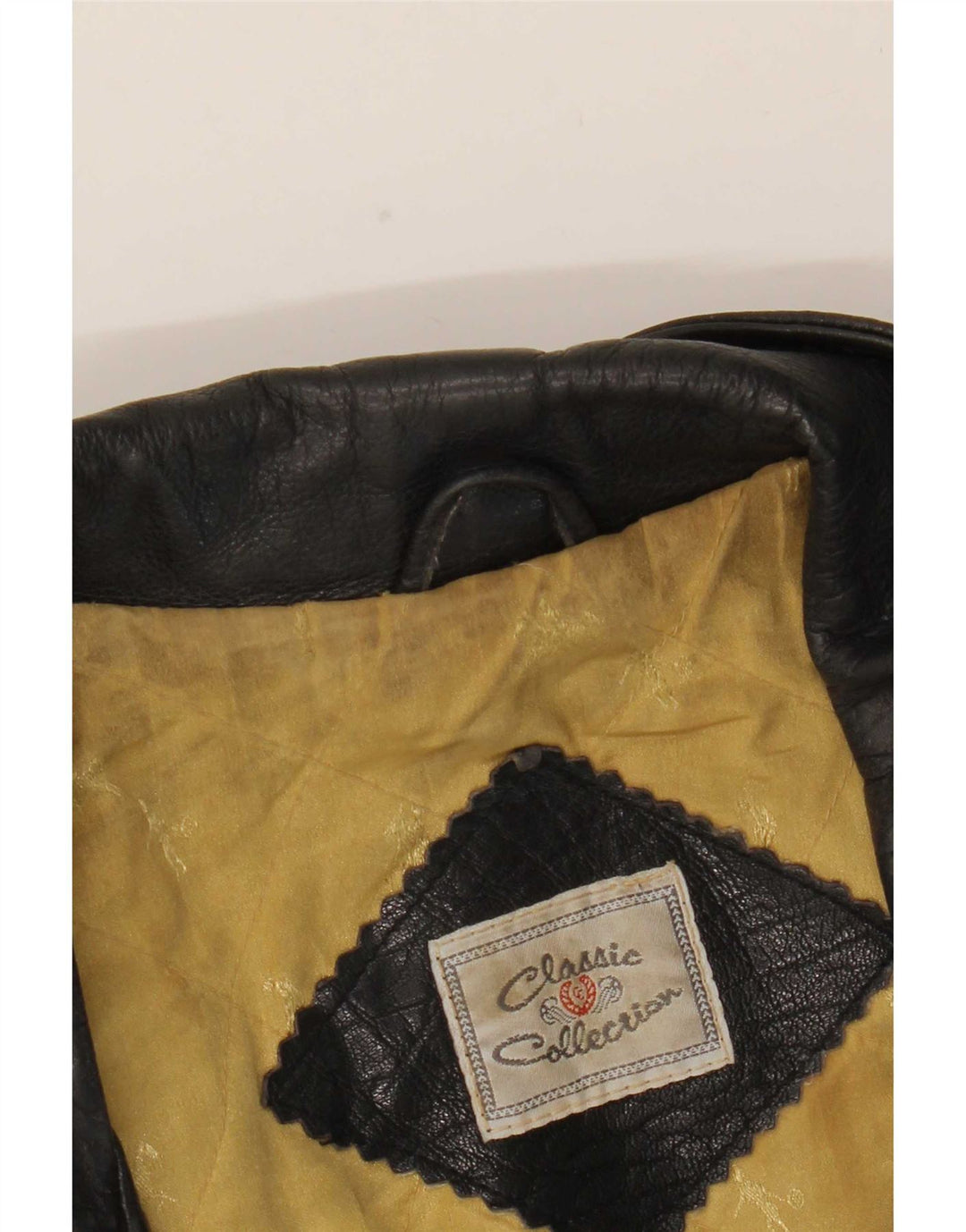 CLASSIC Chaqueta motera de cuero para hombre UK 42 XL Negro