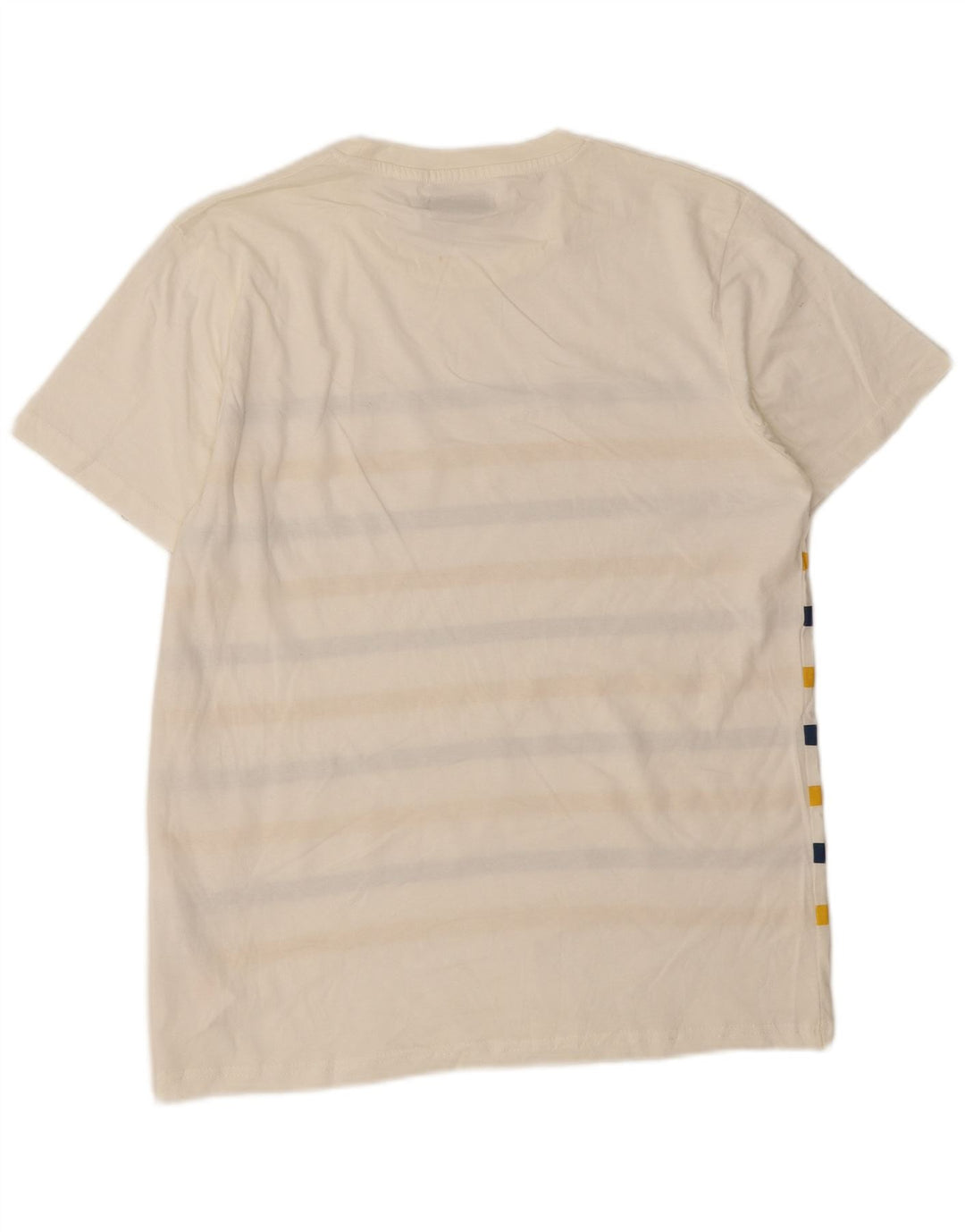 JACK & JONES Hombre Camiseta Top Large Blanco Rayas Algodón