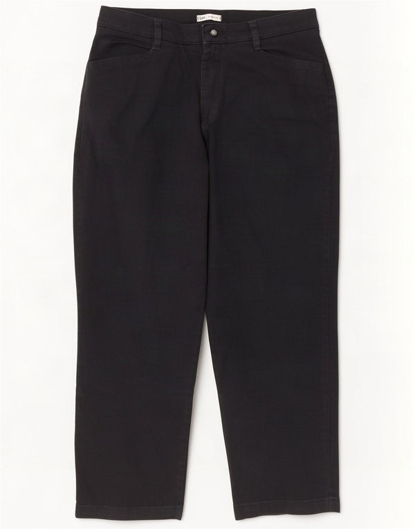 Lee Pantalones cortos de cintura alta para mujer US 12 Large W30 L25 Algodón negro