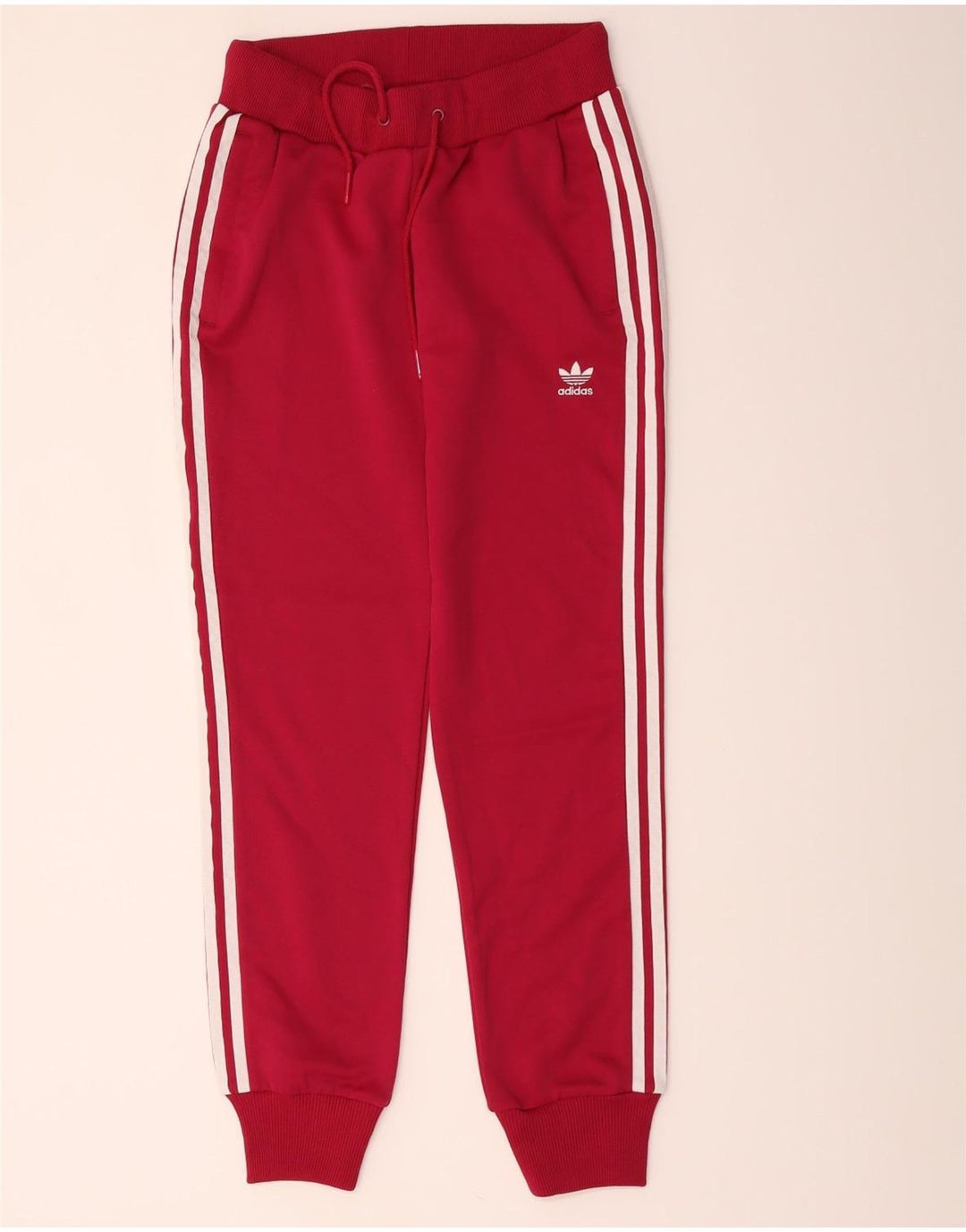 Adidas Mujer Chándal Pantalones Joggers IT 42 Small Rojo Poliéster