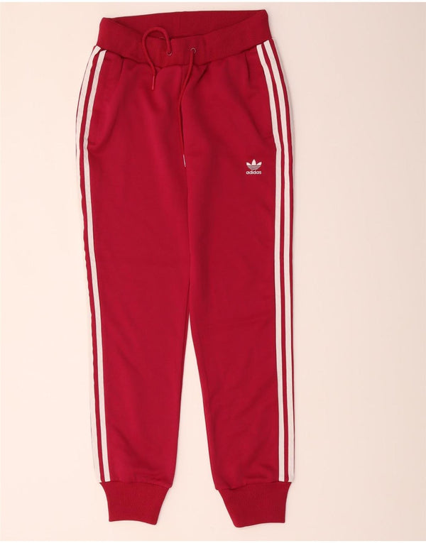 Adidas Mujer Chándal Pantalones Joggers IT 42 Small Rojo Poliéster