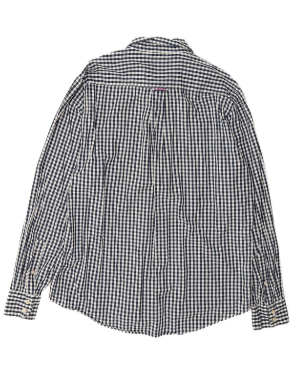Crew Clothing Camisa de corte clásico para hombre Algodón a cuadros azul grande