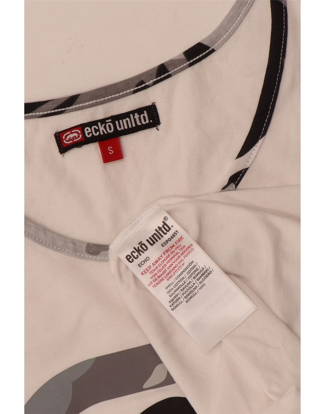 Ecko Unltd Mens Graphic Vest Top Pequeño Algodón Blanco