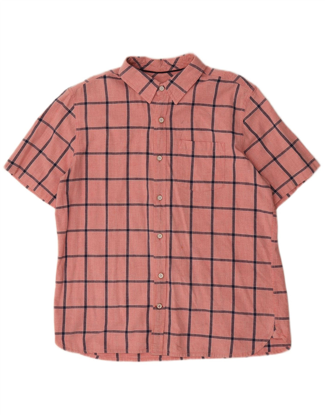 Camisa de manga corta para hombre Fat Face de algodón con cuadros rosas grandes