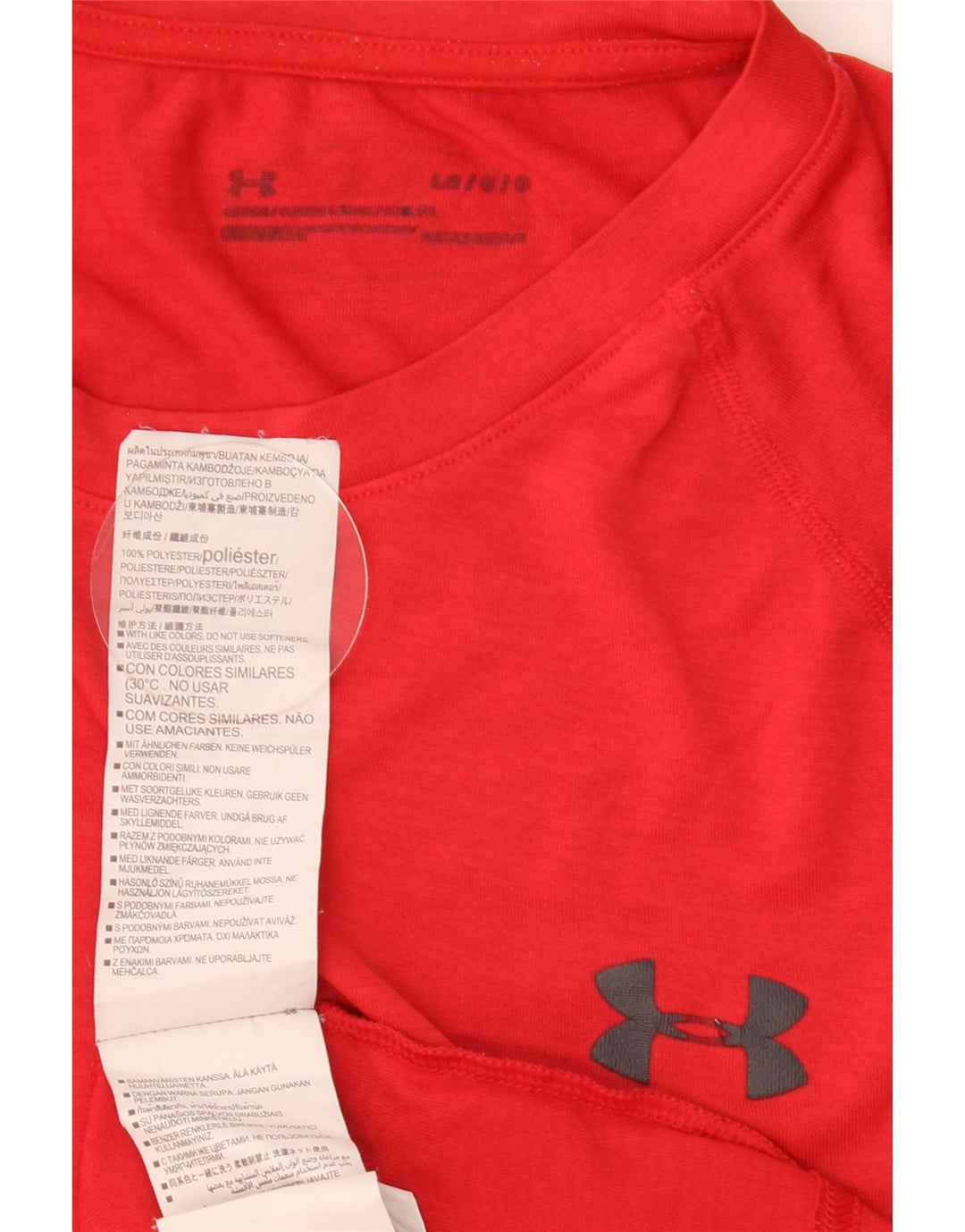 UNDER ARMOUR Camiseta Heat Gear para hombre Top Grande Poliéster rojo