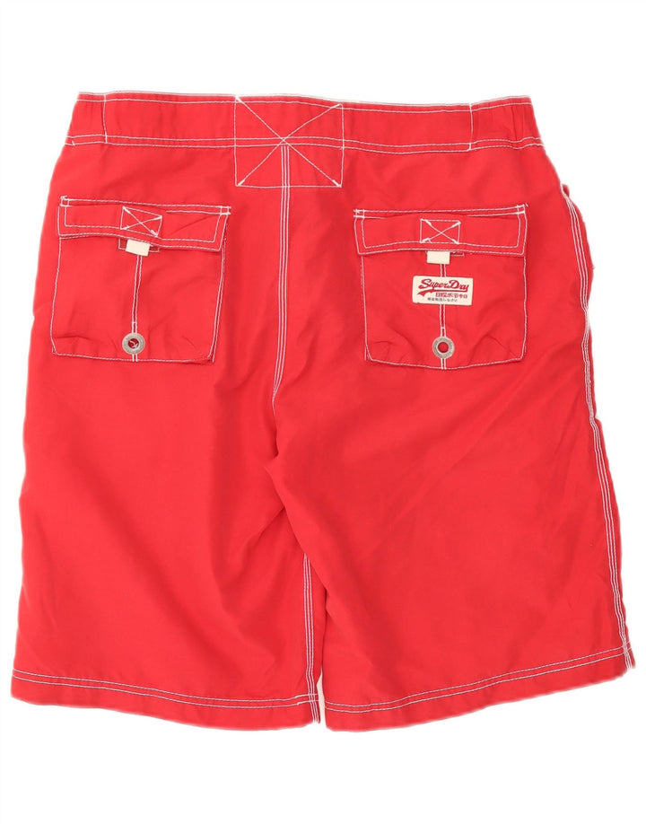 Superdry Shorts De Natación Gráficos Para Hombre Poliéster Rojo Grande