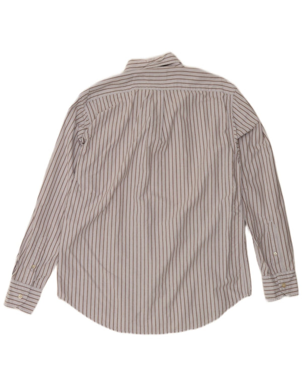 Camisa Boggi Hombre Algodón Rayas Azul Medio