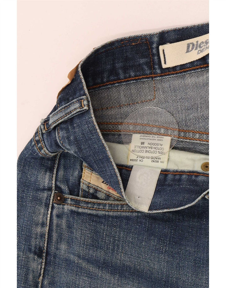 Diesel Vaqueros Rectos Hombre W32 L30 Algodón Azul