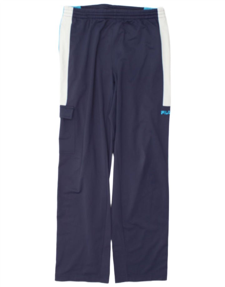 Fila Pantalón de chándal para hombre IT 50 Medium Azul marino Colorblock Poliéster
