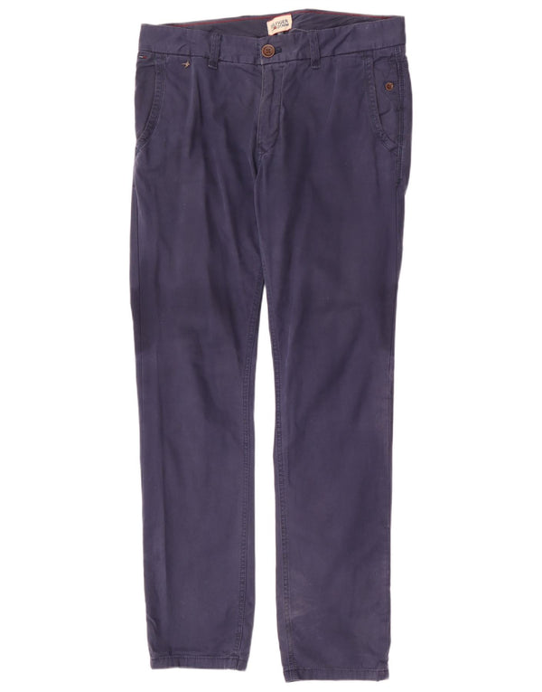 Tommy Hilfiger Pantalones chinos ajustados para hombre W32 L32 Algodón azul marino