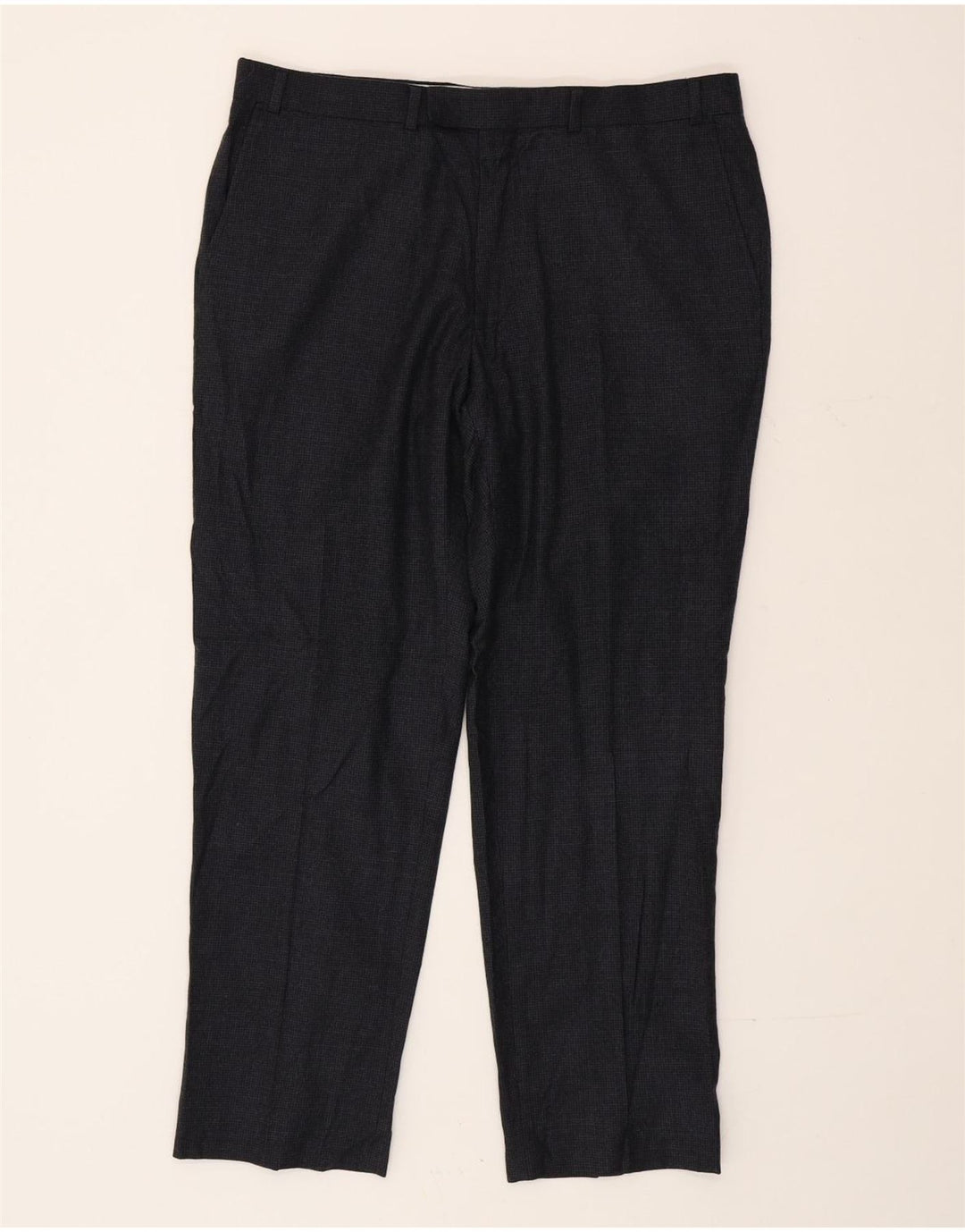 Marks & Spencer Pantalones de traje a medida para hombre W36 L29 gris pata de gallo