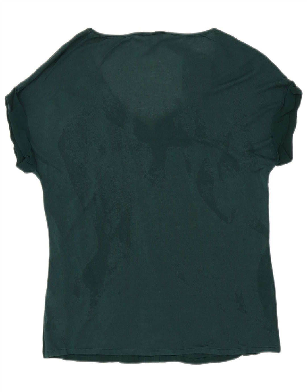 MASSIMO DUTTI Blusa para Mujer Top UK 44 Rayón Verde Medio