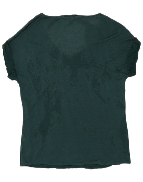 MASSIMO DUTTI Blusa para Mujer Top UK 44 Rayón Verde Medio