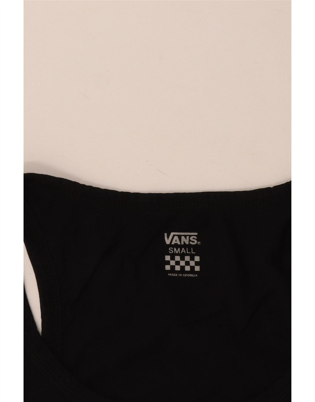 Vans Mujer Gráfico Chaleco Top Reino Unido 10 Pequeño Negro