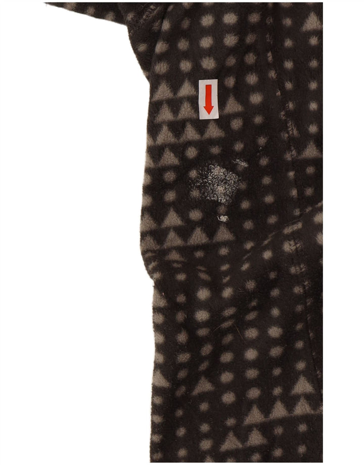 Eddie Bauer Chaqueta polar para mujer UK 14 Poliéster geométrico gris medio