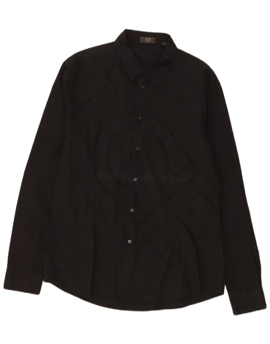 Iceberg Camisa gráfica para hombre 4XL Algodón negro