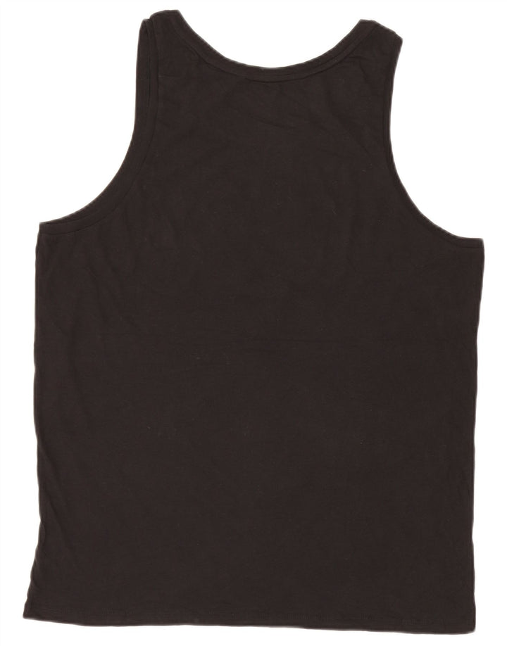 Guess Mens Graphic Vest Top Grande Algodón Negro