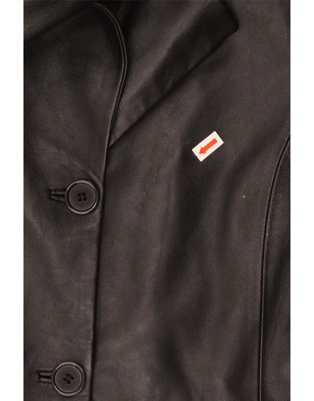 Cofi Abrigo de cuero para mujer UK 42 Cuero negro mediano