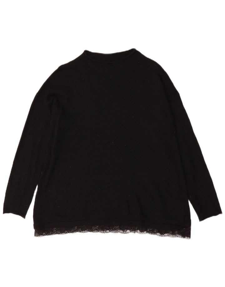 Marks & Spencer Suéter con Cuello Alto para Mujer UK 44 Grande Negro