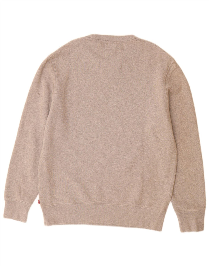Levi's Hombre Sudadera Gráfica Jumper Small Gris Algodón