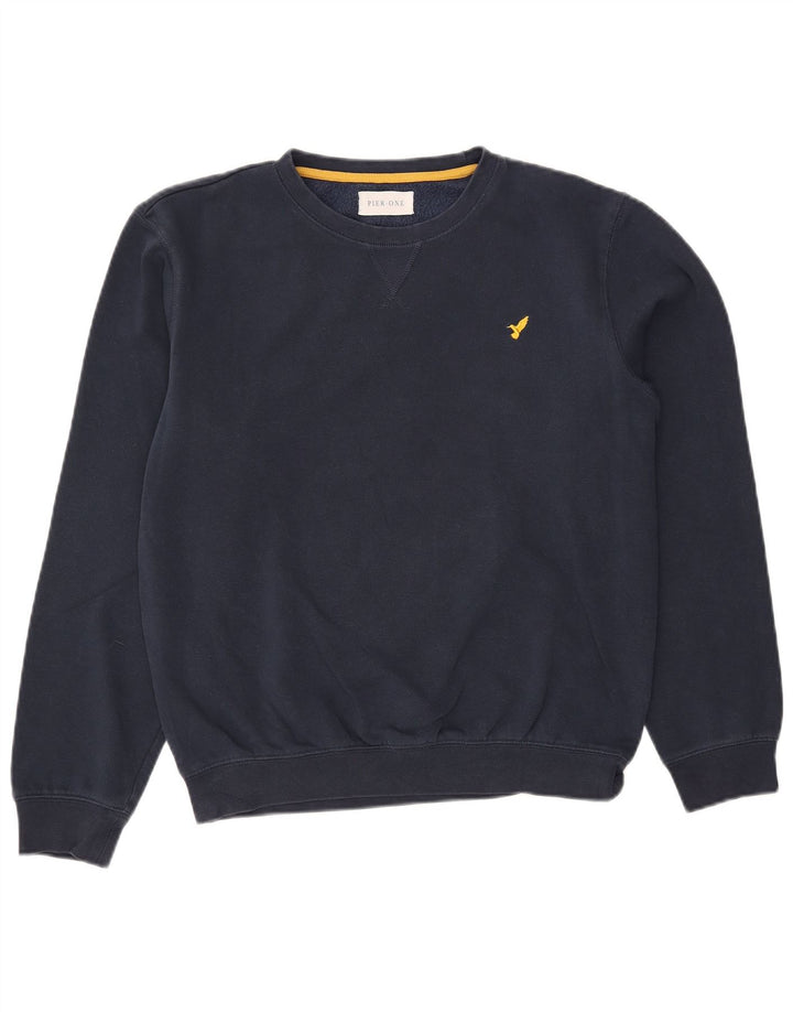 Pier One Hombre Sudadera Jumper Small Azul Marino