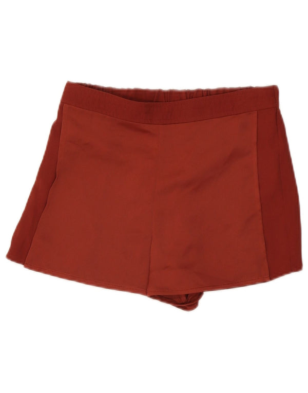 Topshop Pantalones cortos informales para mujer UK 8 Small W26 Marrón Colorblock Poliéster