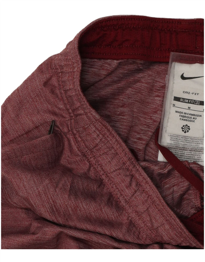 NIKE Pantalones cortos deportivos Dri Fit Slim Fit para hombre en color burdeos medio