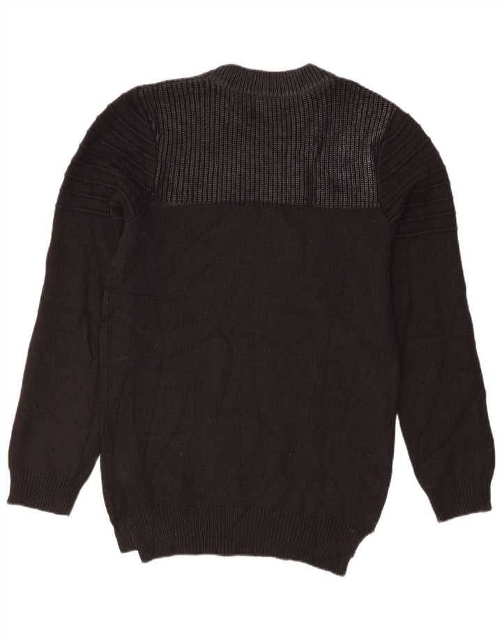Jack & Jones Jersey De Cuello Redondo Para Hombre Pequeño Acrílico Negro