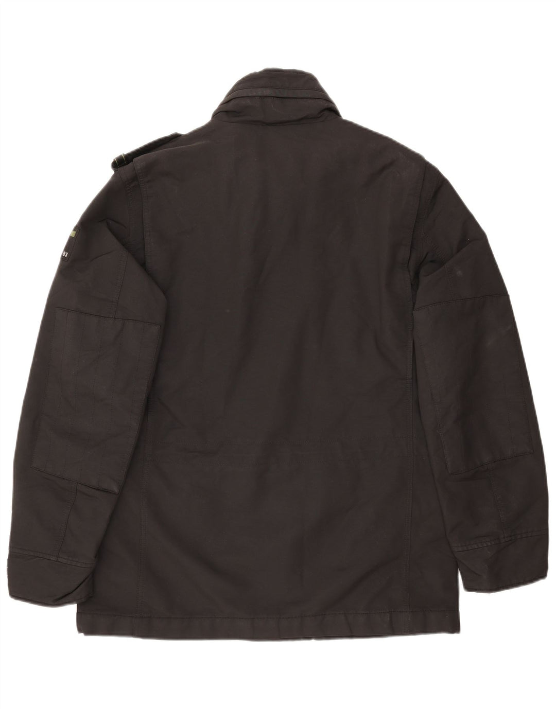 GAS Chaqueta militar para hombre UK 38 Mediana Algodón negro