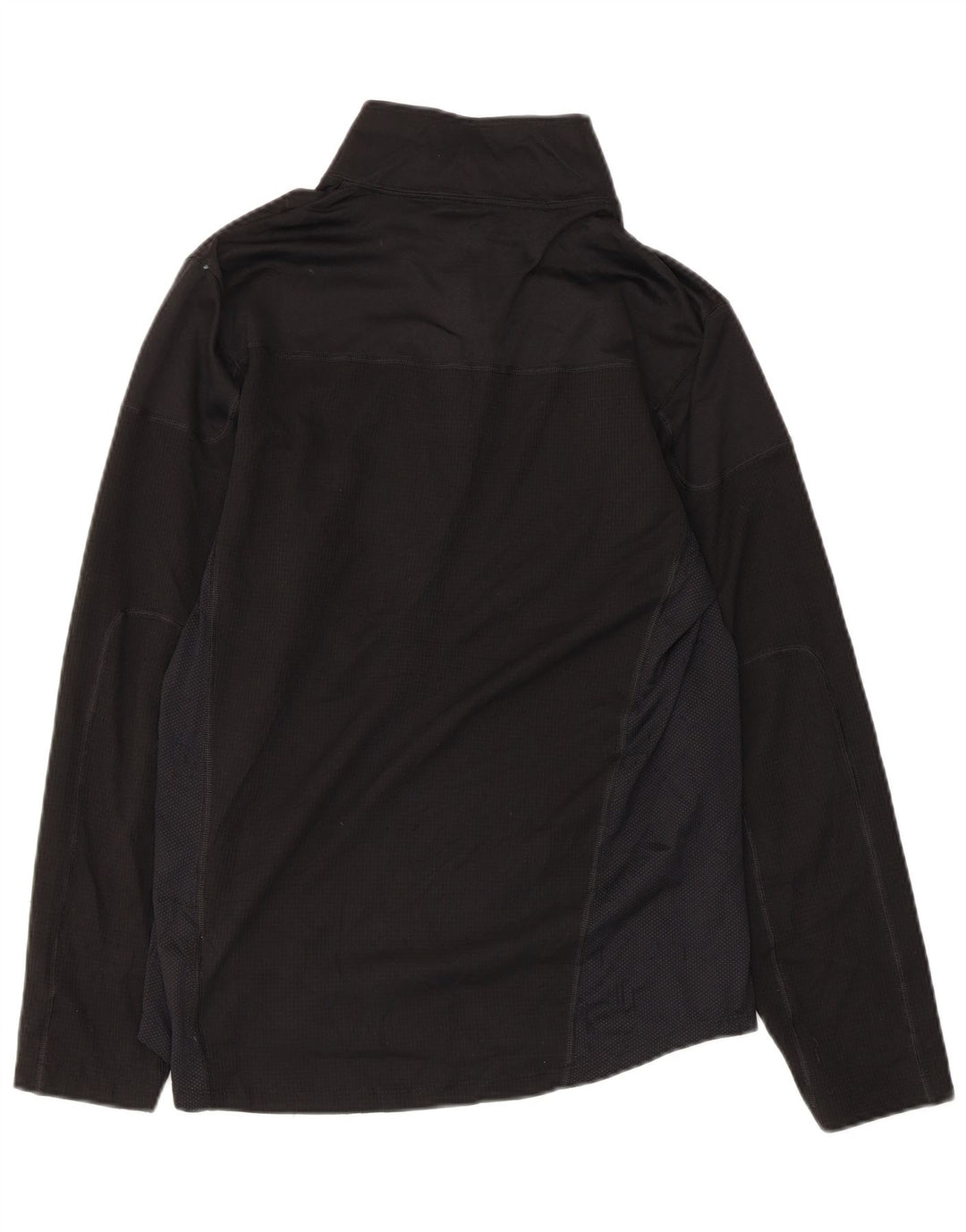 EDDIE BAUER Top de chándal con cuello y cremallera para mujer UK 10 Small Black