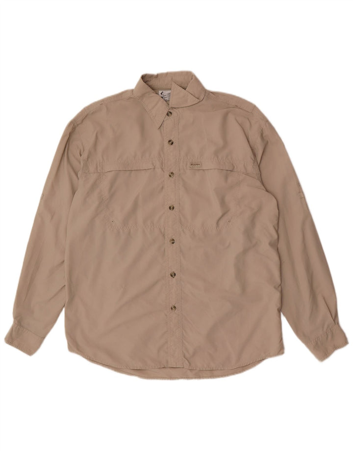 Camisa Columbia Hombre Pequeña Nylon Beige