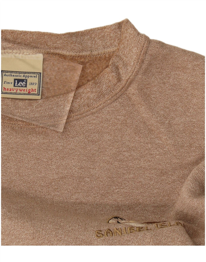 Lee - Sudadera tipo jersey para hombre, talla grande, color beige