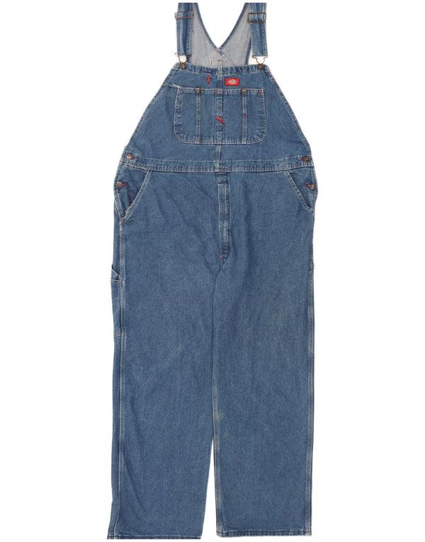 Dickies Hombre Carpenter Peto Vaqueros Rectos W40 L30 Algodón Azul