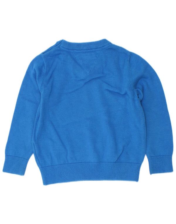 Tommy Hilfiger Suéter con Cuello en V para Bebés 9-12 Meses Algodón Azul
