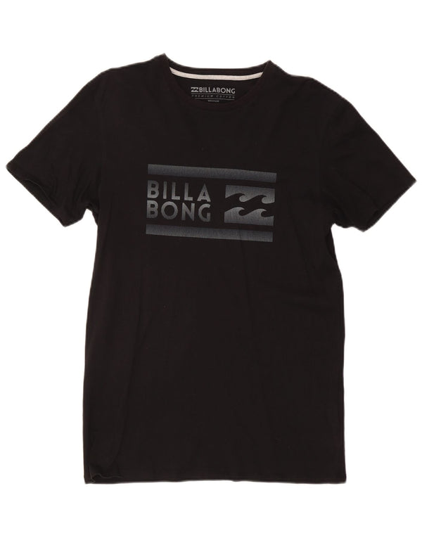 BILLABONG Camiseta gráfica ajustada para hombre Top mediano de algodón negro