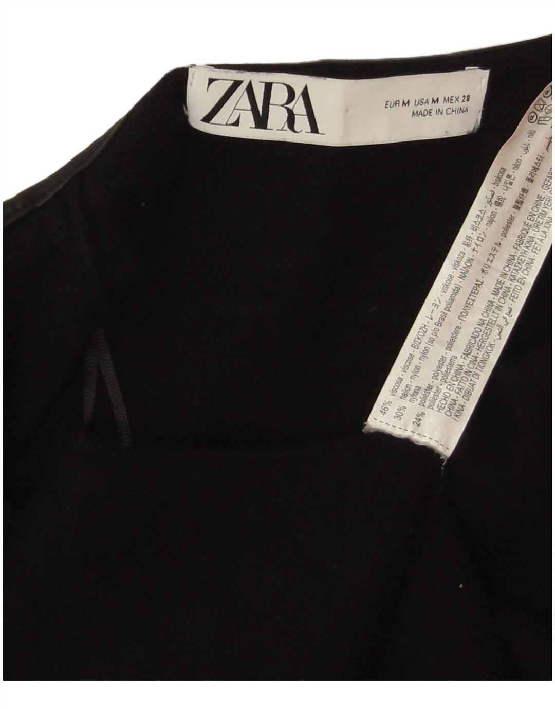 Zara Abrigo abierto para mujer UK 42 Viscosa negra mediana