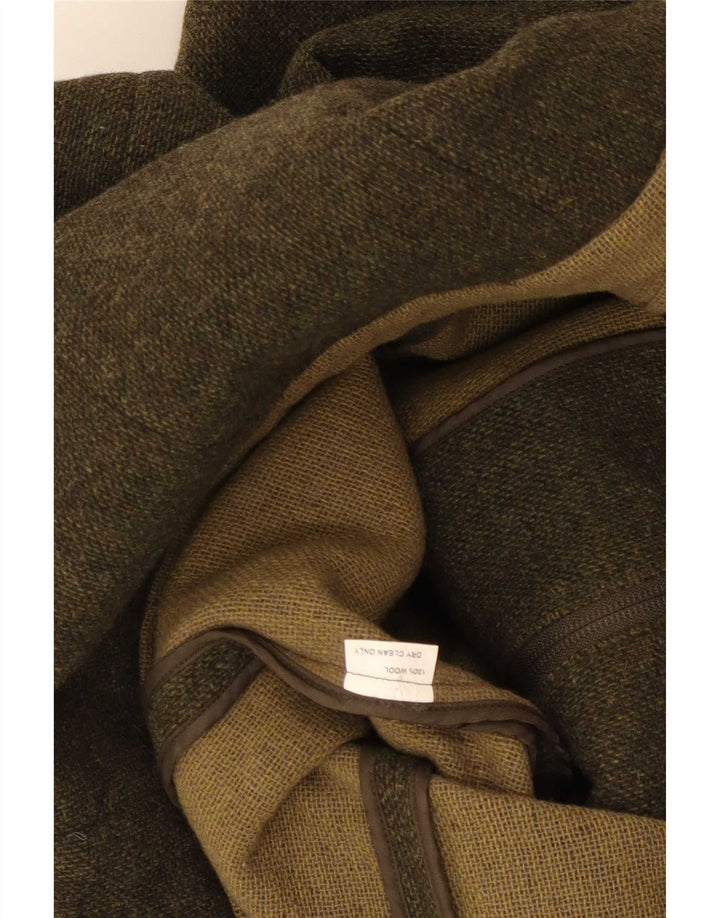 Anna Sousa Abrigo con cremallera completa para mujer UK 10 Small Khaki Wool