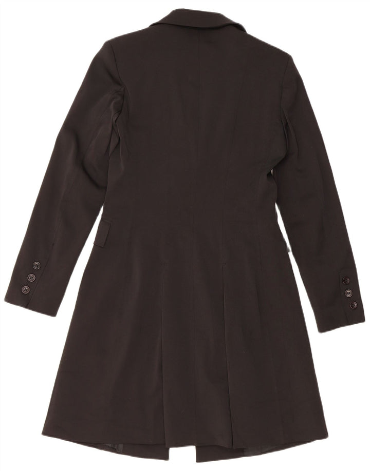 ONYX Womens Overcoat IT 40 Small Black Polyester
