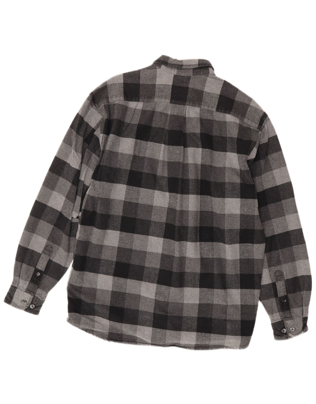 Eddie Bauer Camisa de franela para hombre Algodón a cuadros gris medio