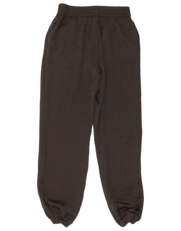 Zara Mujer Joggers Pantalones Casual XS W24 L28 Negro Poliéster