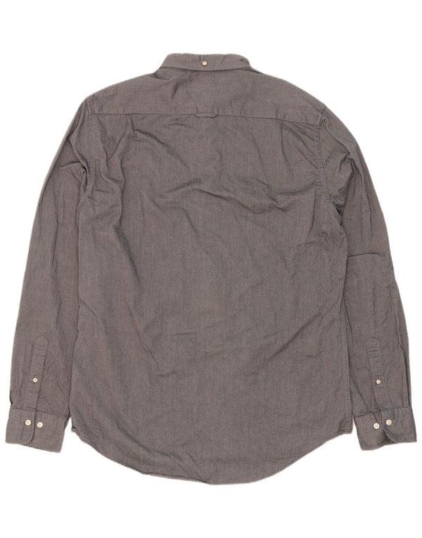Gant Camisa Slim Hombre Talla 43/44 17 1/2 XL Algodón Gris