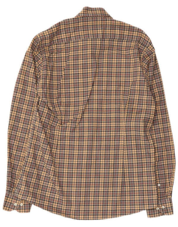 Camisa Barbour Hombre Algodón Cuadros Beige Medio