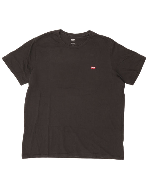 Levi's Camiseta estándar para hombre Top XL Algodón negro
