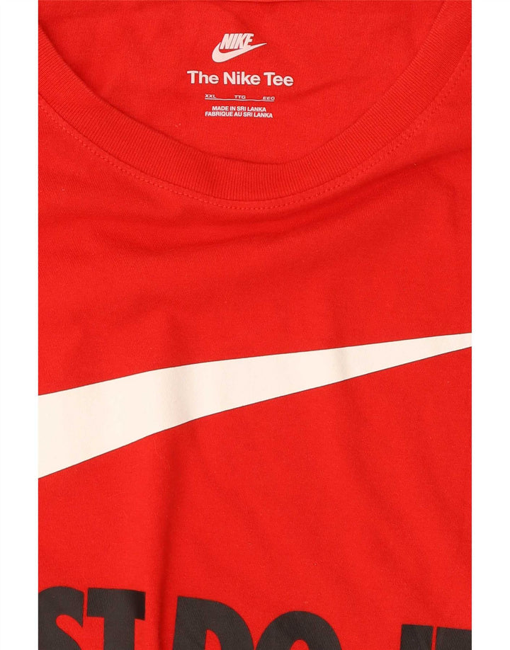 Nike Camiseta gráfica para hombre Top 2XL Rojo