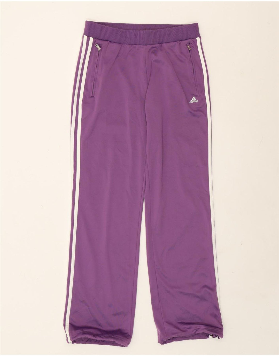 Adidas Pantalones de chándal para mujer UK 44 Medio Púrpura Poliéster