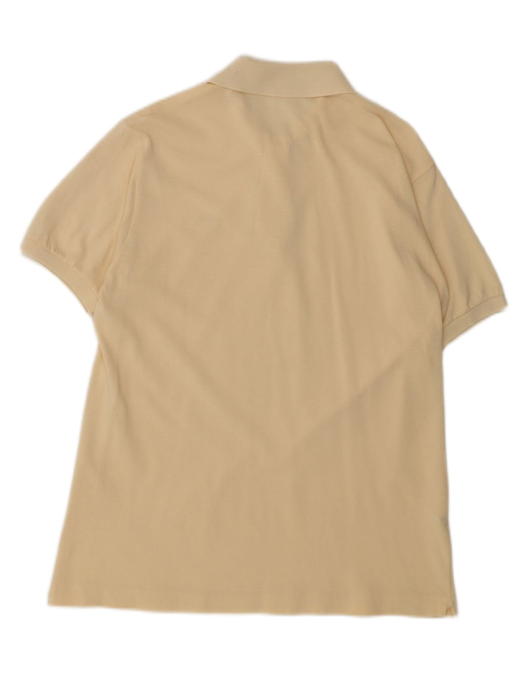 Lacoste Polo de corte regular para hombre talla 4 mediano algodón amarillo clásico