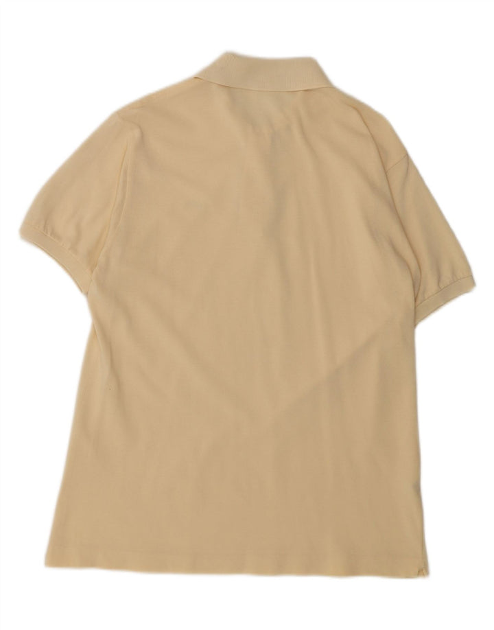 Lacoste Polo de corte regular para hombre talla 4 mediano algodón amarillo clásico